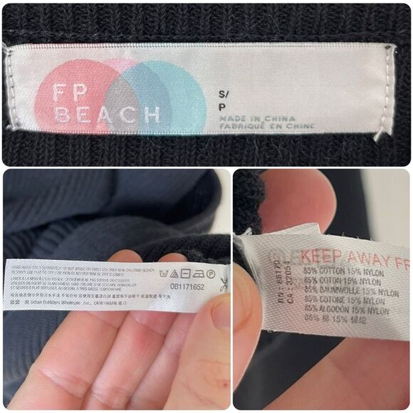 Free People Beach Brig Tie Front Pullover in Black - Picture 11 of 12